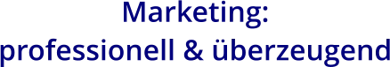Marketing:  professionell & überzeugend
