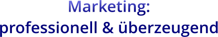 Marketing:  professionell & überzeugend
